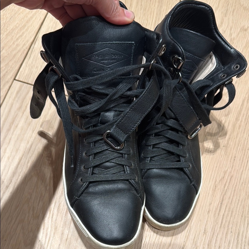 Rag & Bone Kent Black High-Top Sneakers - size Women’s 38 / 8